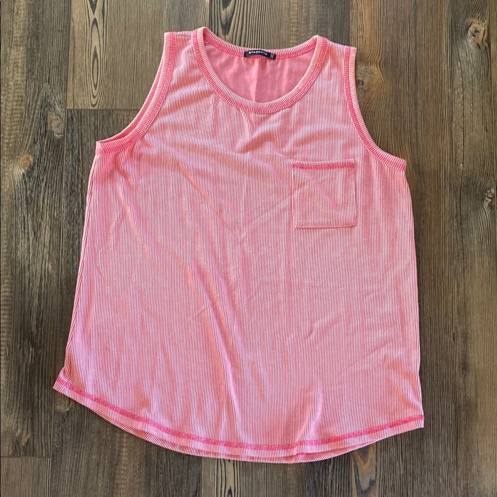 Pink Sleeveless Tank Top